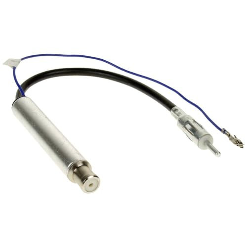 ACV 1500-03 DIN antenneadapter met fantoomvoeding voor Audi, Seat en VW in zwart en zilver