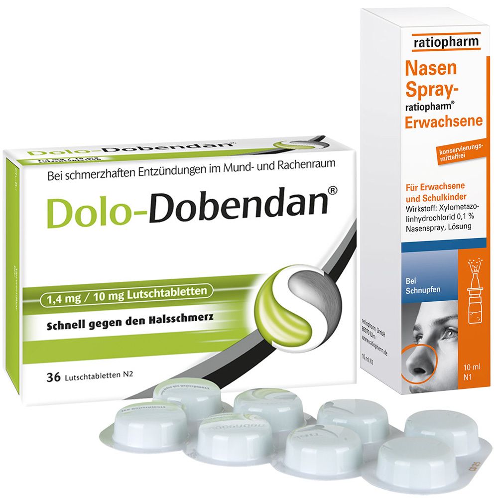 Erkältungsset Dolo-Dobendan + Nasenspray-ratiopharm 1 St Set