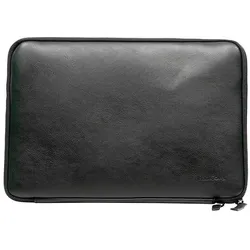 Radicover Leather Computer Sleeve 15,6 (15.60", Universal), Notebooktasche, Schwarz