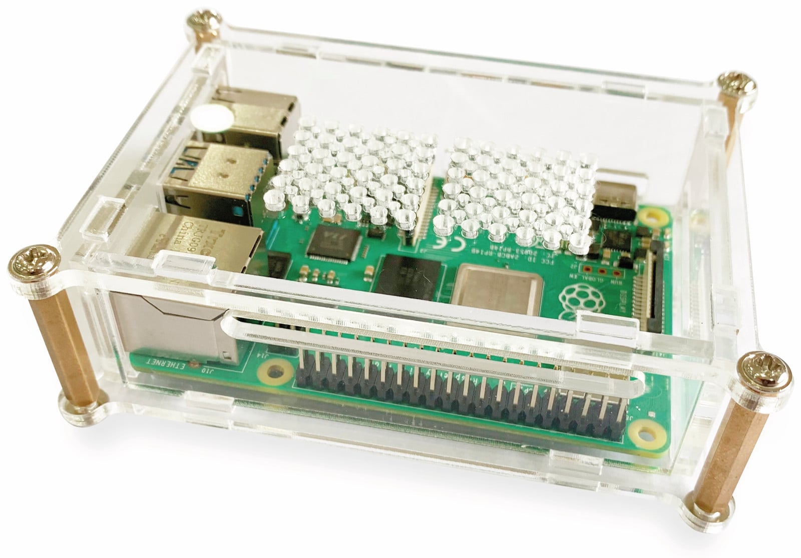Raspberry Pi 4B Acryl Behuizing - Schroefbaar