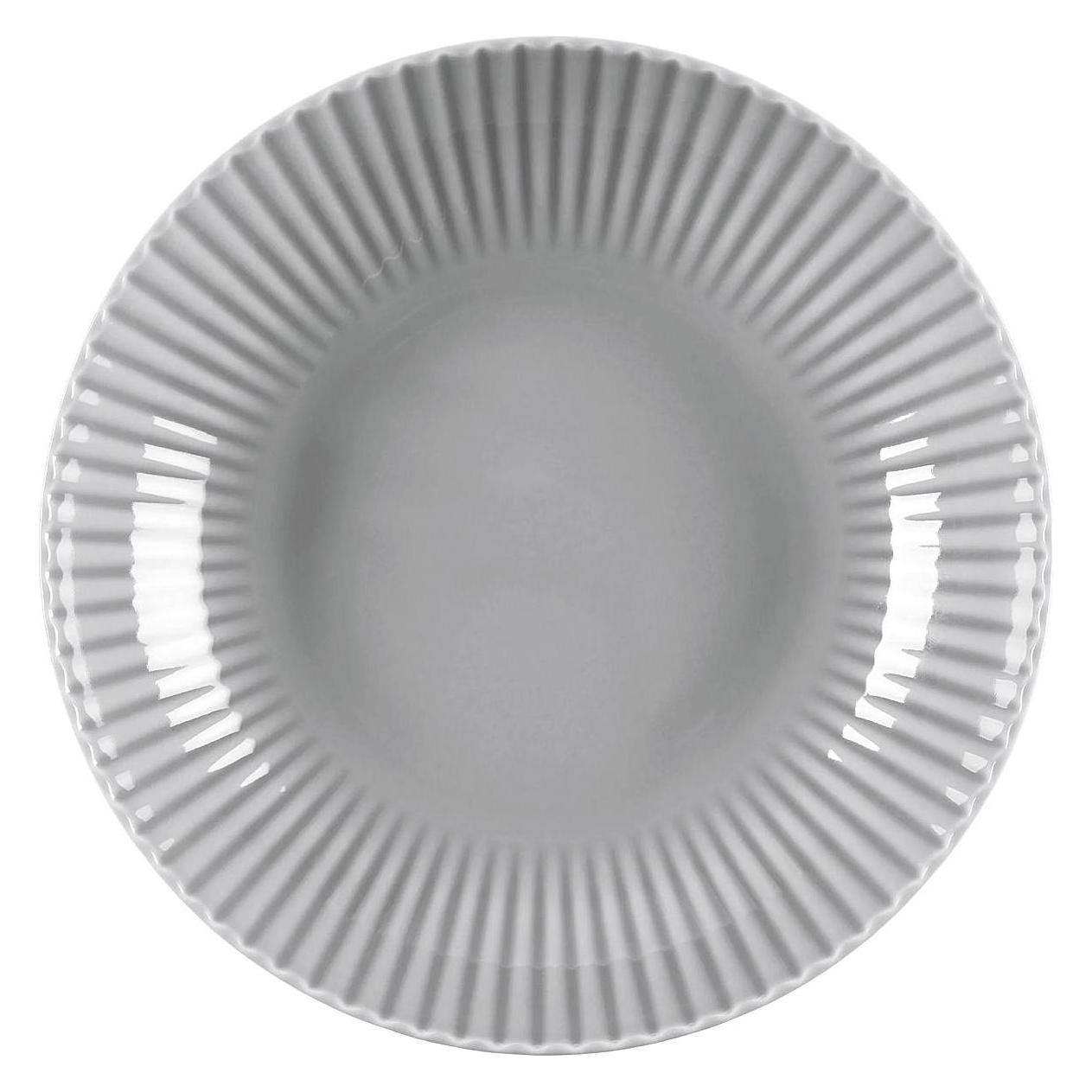 Krautheim & Adelberg Teller tief Relief grau 2er (2x, 22 cm) (KRAUTHEIM & ADELBERG)