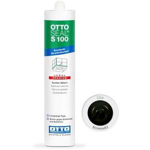 Otto-Chemie Silikon OTTOSEAL S100, schwarz, Sanitär, Innen- und Außenbereich, 300ml