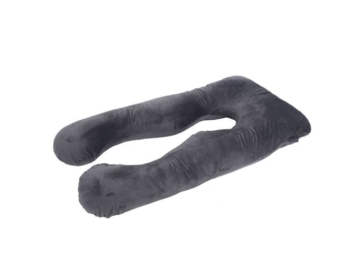 Schwangerschaftskissen Stillkissen U-Form 140 x 70 cm anthrazit