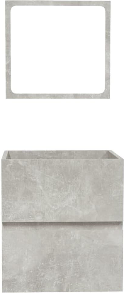 17 Stories Jiovani 40 mm Single Double Bathroom Vanity Base Concrete Grey 40cm W
