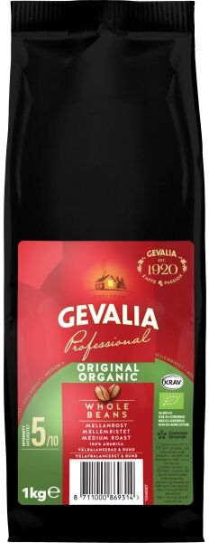 Gevalia Organic Helbønner, 1000g