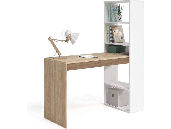 CALICOSY - Omkeerbaar bureau met opbergplank - L 120 cm