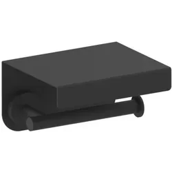 Herzbach Living Papierrollenhalter 23.815000.1.12 mit Deckel, Wandmontage, schwarz matt