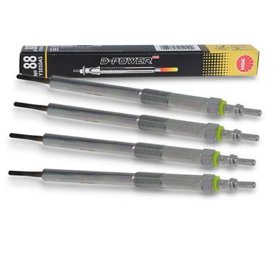 Ngk 4x Glühkerze [Hersteller-Nr. 91210] für Renault, Nissan, Mercedes-Benz, Opel