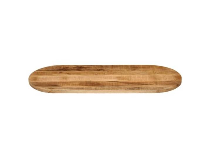 KTHLBRH Tischplatte 120 x 50 x 3,8 cm oval massives Mangoholz Langlebiges tropisches Hartholz, rustikales Design, pflegeleichte Oberfläche, vielseitiger Ersatz