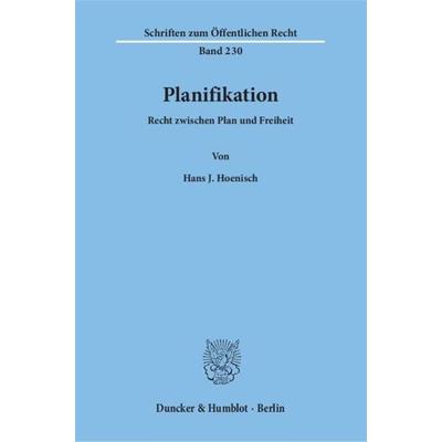 Planifikation., Taschenbuch von Hans J. Hoenisch, Duncker & Humblot, 978-3-428-03018-7
