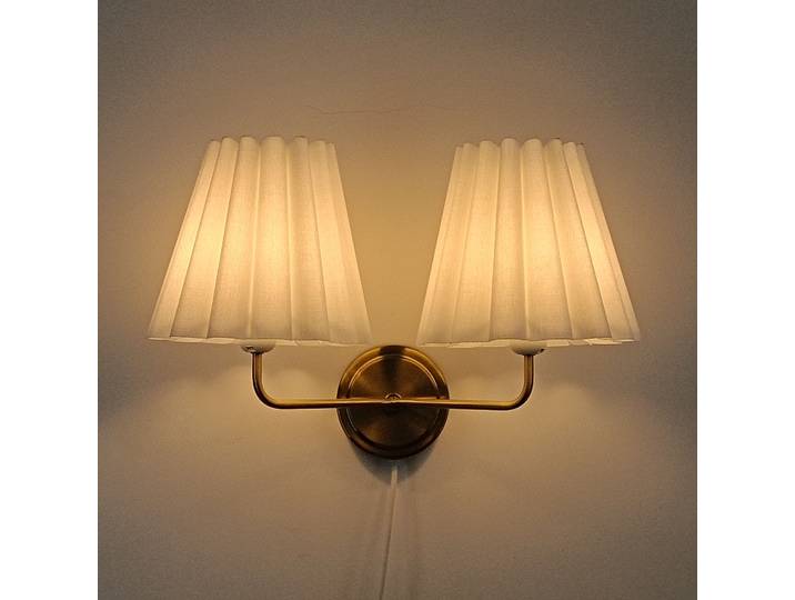 Lampe murale décorative rétro pour chambre à coucher principale, lampe de chevet, lampe murale de fond pour salon, lampe d'escalier en tissu français