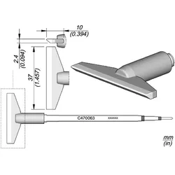 JBC Lötspitze C470063 klingenförmig 37 mm, für T470 Lötkolben (Lötspitze), Lötgerät Zubehör