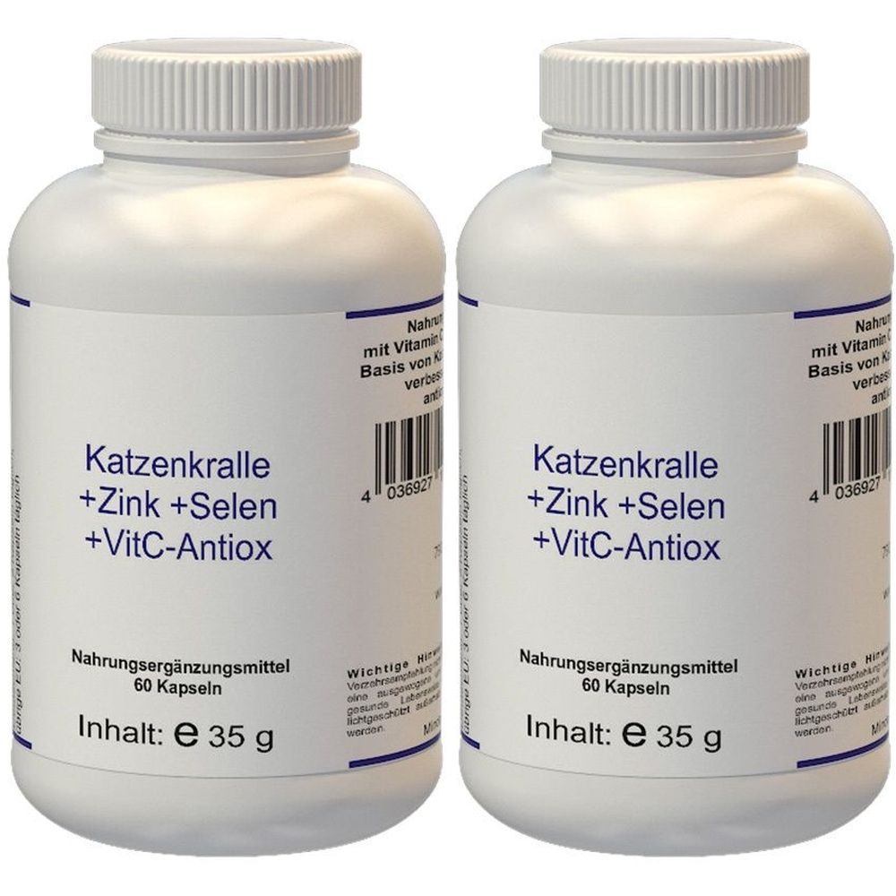 KATZENKRALLE+ZINK+Selen+Vit.C-Antiox Kapseln 2x 2x60 St