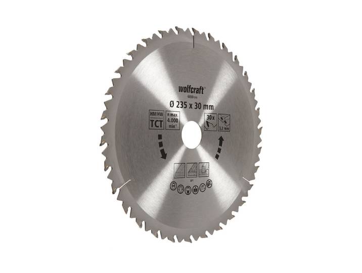 Wolfcraft Kreissägeblatt HM 235 × 30 Zähne