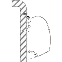 Thule Markisenadapter Caravan Rail 20 x 3,0m