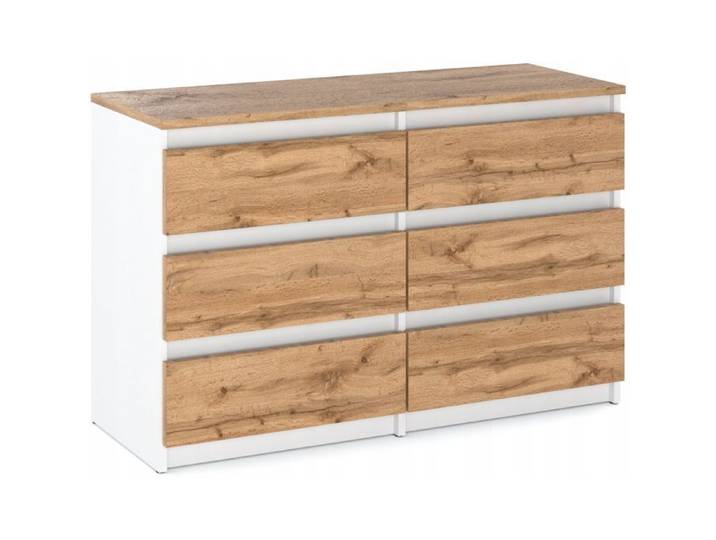 Commode blanche à 6 tiroirs - Mirabilesse - Meuble rtv - Commode de chambre - 100x33.5x71.5