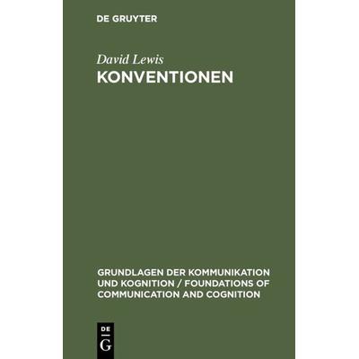 Konventionen, Gebundene Ausgabe von David Lewis, De Gruyter, 978-3-11-004608-3