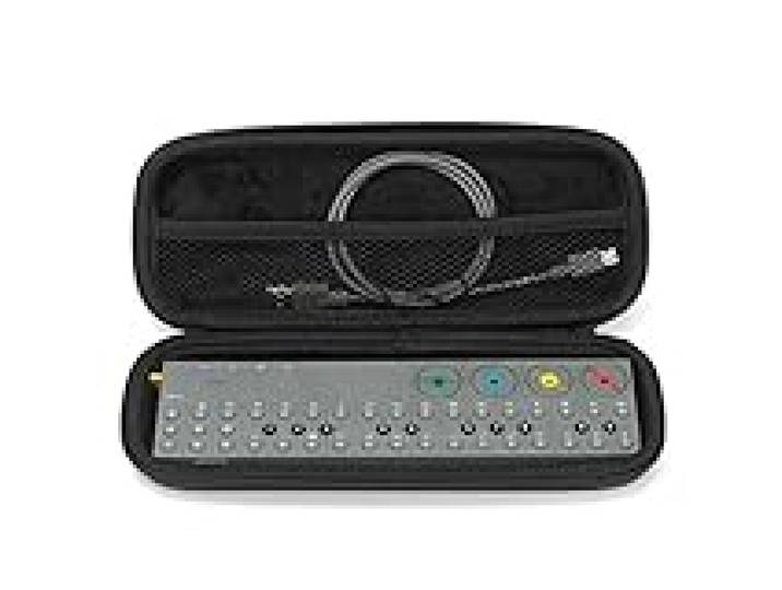 Analog Cases Glide Case pour Teenage Engineering OP-Z ou synthétiseurs comparables (étui de Transport/Pochette en Simili Cuir imperméable, avec poignée Robuste en Caoutchouc), Noir