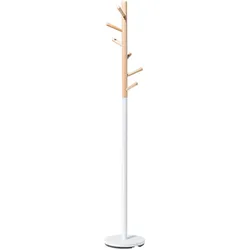 KLEIDERSTÄNDER Kiefernholz/Metall hellbraun/weiß 170 cm Aubum