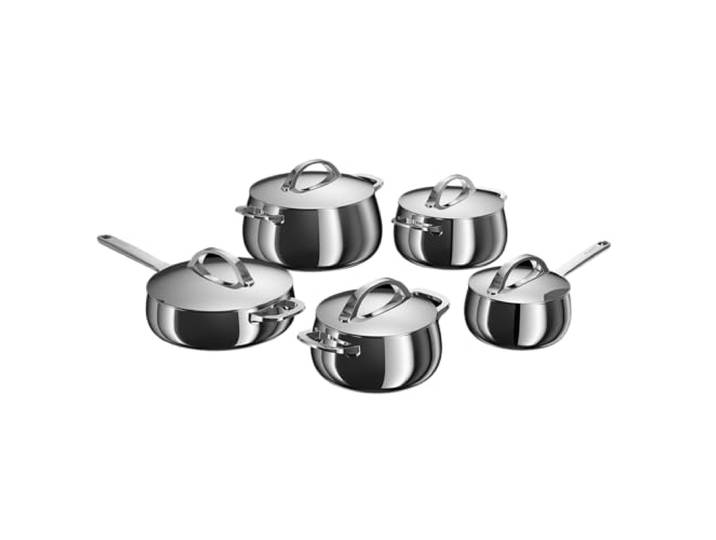 BergHOFF Home Topfset Edelstahl – 10-tlg. – Kochtopf Set mit Deckel - Töpfe Set Induktion, Ceran-, Gasherd & Elektroherd geeignet – Topf Set