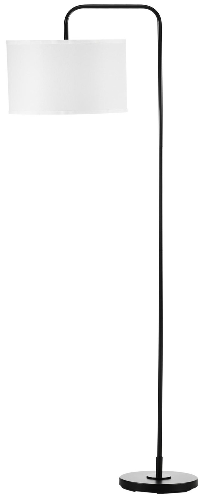 HOMCOM Vloerlamp met stoffen cilindrische lampenkap en voetpedaal voor de woonkamer
