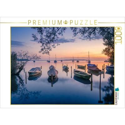 CALVENDO Puzzle Blick zum See | 1000 Teile Lege-Größe 64x48cm Foto-Puzzle für glückliche Stunden