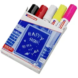Edding, Marker, Kreidemarker 4090 – leuchtende Farben auf Tafeln und Glas (5x)
