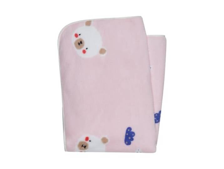 Sterntaler Babydecke Familie Bär, weiche Babydecke aus Plüsch, süßes All-Over Motiv, kurze und langflorige Seite, kuschelig und pflegeleicht, 100×75×1 cm, rosa