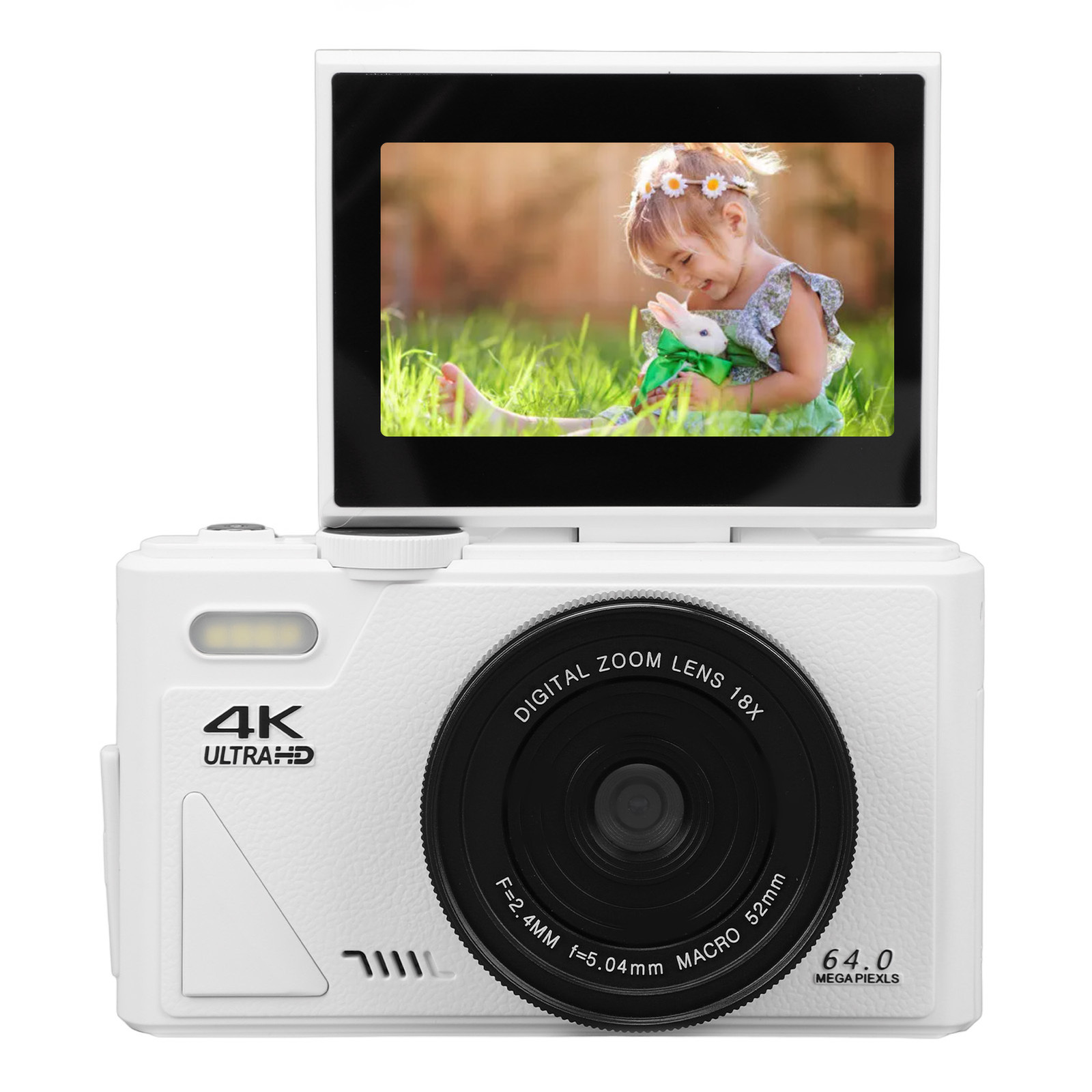 Cocosity Compacte 4K Digitale Camera met Draaibaar Scherm en Retro Design