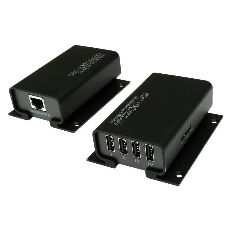 Exsys EX-1444 Network transmitter & receiver Schwarz Netzwerk-Erweiterungsmodul (EX-1444)