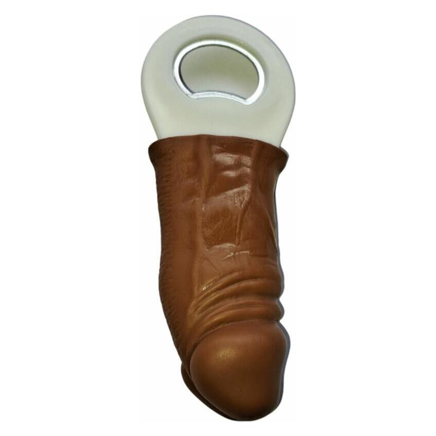 Diablo Picante - Brown Rubber Penis Shaped Opener (D-236734)
