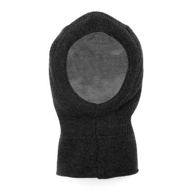 Schlupfmütze MAXIMO, Jungen, Gr. 49, grau (graumeliert, carbonmeliert), Strick, Wolle, mehrfarbig, Mützen, Wolle, Wendemütze, doppelt gestrickt, verlängertes Halsteil