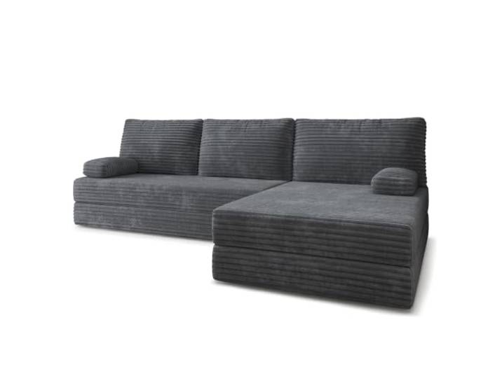 Masseno Schaumstoff-Ecksofas ANKO mit Schlaffunktion, Modulares Schlafsofa aus Schaumstoff, Klappbares Bodensofa, Boneless, Ohne Montage - Grau, TILIA 90