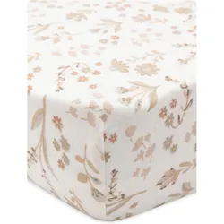 Jollein, Fixleintuch Babybett, Spannbettlaken Jersey 70/75x140/150cm - Bloomy (140 x 70 cm)