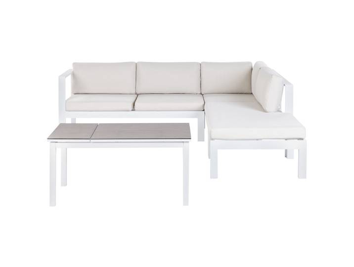 LOUNGE-SET 5-sitzer Aluminium Cremeweiß Messina