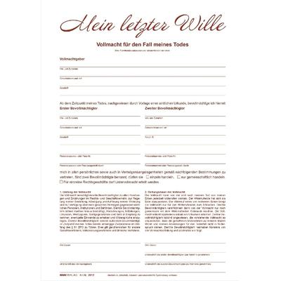 RNK Mappe 'Mein letzter Wille' A4 weinrot