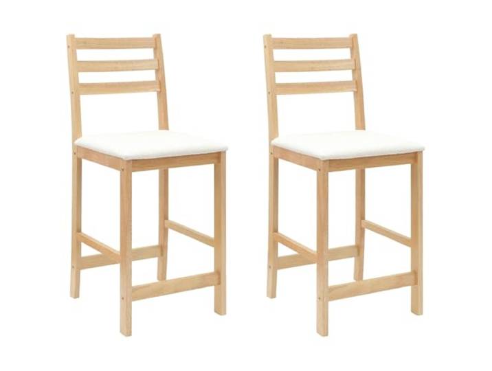 TEKGHUT Esszimmerstühle 2 STK. Massives Gummiholz Natur Kautschukholz Konstruktion, ergonomische Rückenlehne, minimalistischer Stil, einfache Montage, feuchtes Tuch Reinigung