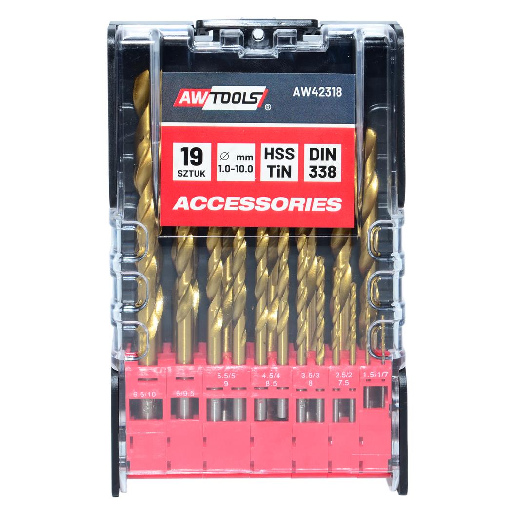 Awtools WIERTŁO METAL TYTAN KPL.19szt/1-10,0mm/OP.PLAST. (66743414)
