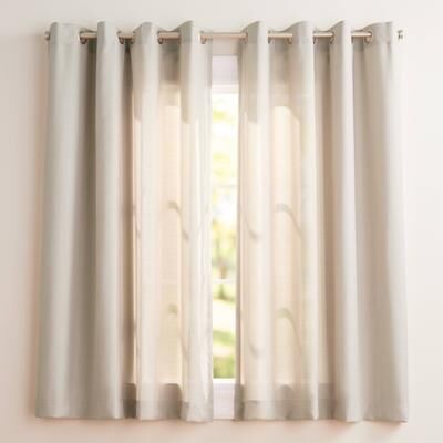Porch & Den EXCLUSIVE HOME Loha Linen Grommet Top Curtain Panel Pair