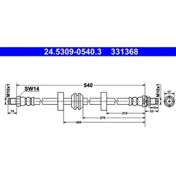 Bremsschlauch ATE 24.5309-0540.3 für Ford Mondeo I Turnier Cougar