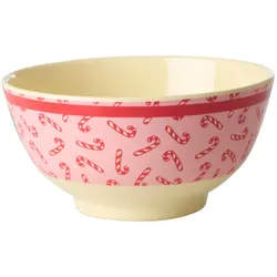 RICE Melamin Schüssel Candy Cane - Medium, 700 ml - Ø 15 cm
