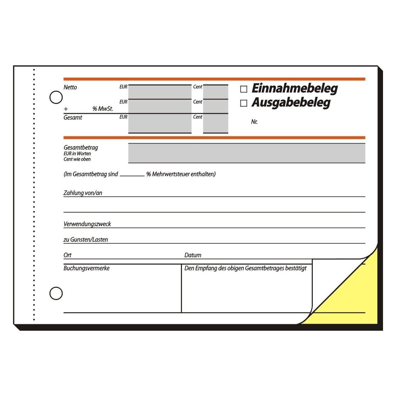 Sigel Einnahme-/Ausgabebeleg Formularbuch SD026 (SD026)