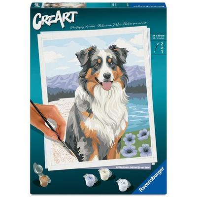Ravensburger CreArt 12023114 - Australian Shepherd Merlin - Malen nach Zahlen ab 12 Jahren