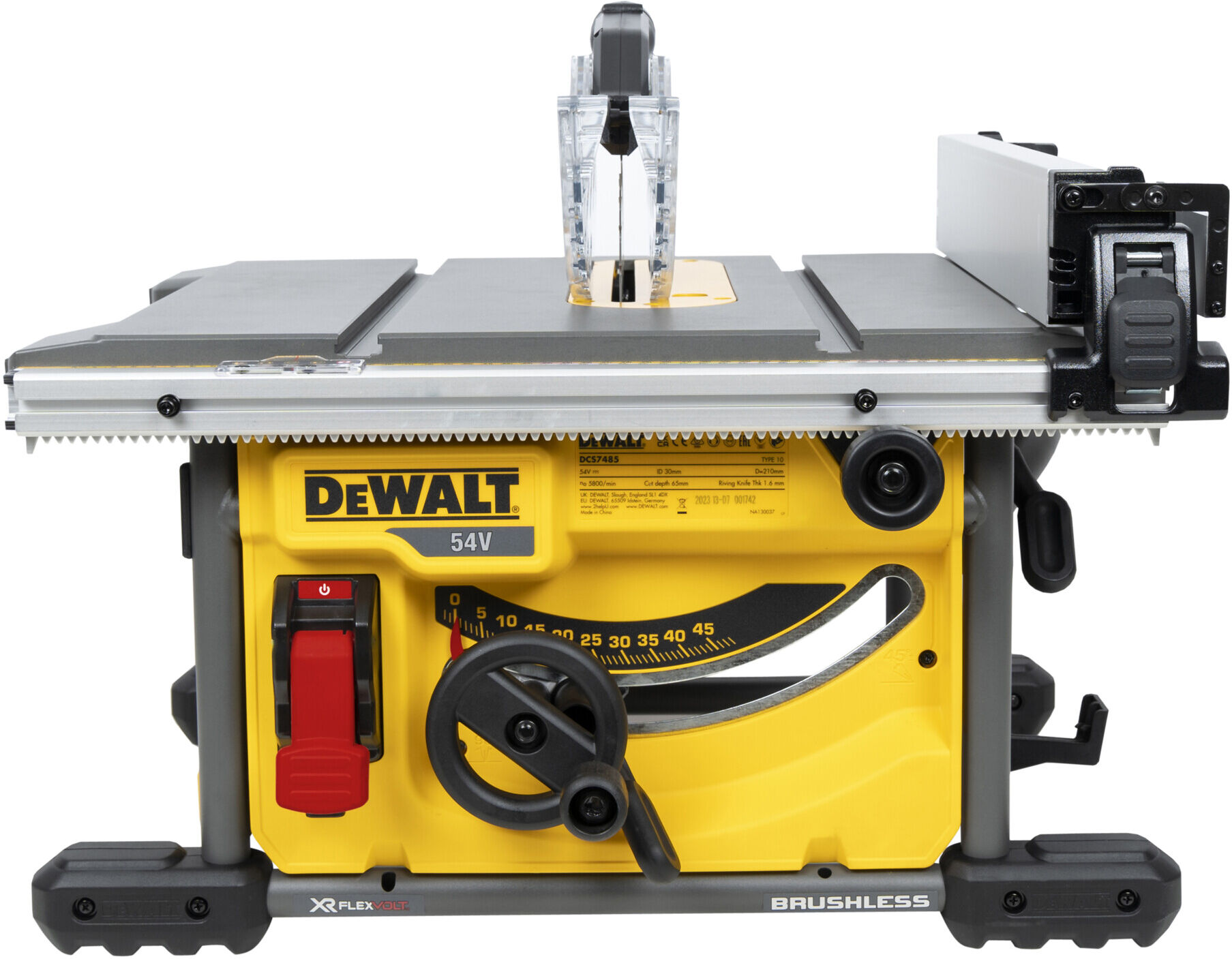 DEWALT Akku-Tischkreissäge 54V Basisversion DCS7485N-XJ)