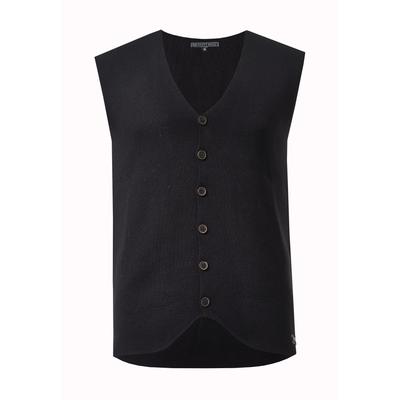 Strickjacke RUSTY NEAL, Herren, Gr. XXL, schwarz, 50% Polyacryl, 50% Baumwolle, unifarben, normal, Strickjacken Strickweste, in dezentem Strickmuster