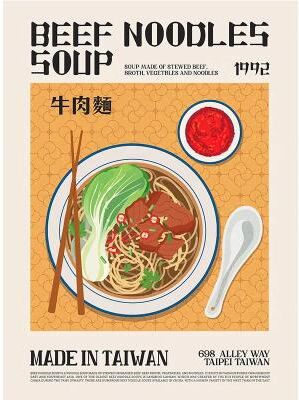 Inspire Essentials World Cuisine Food Wall Art Kitchen Canvas Poster Ramen Pizza Coffee Decor 8 20x30cm No Frame