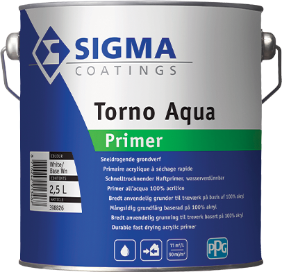 Fondo acrilico all'acqua per legno e PVC Sigma Torno Aqua Primer