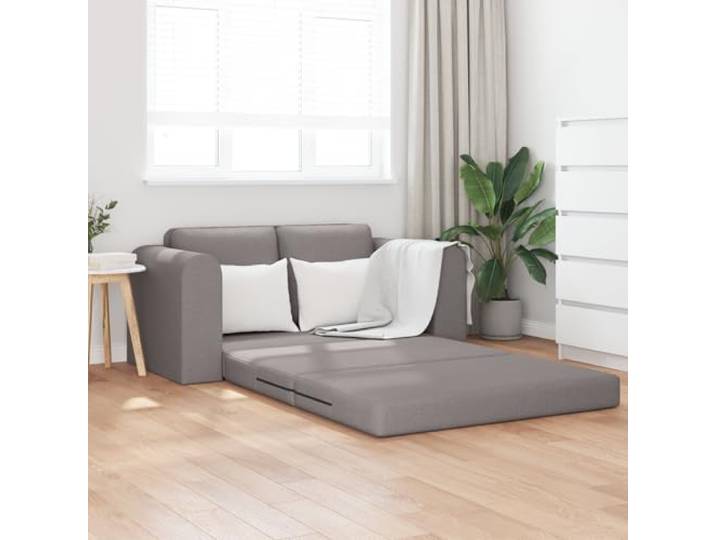 HEFZGDB Bodensofa Bett 2-in-1 Taupe 148x71x83 cm Gewebe Abnehmbare Bezüge Modernes Möbelstück für Wohnbereich Komfortables Design Stylische Liegesofa mit Glattem Stoffbezug