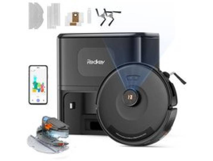 D8 Pro Robot Aspirateur Laveur 38000Pa Robot Aspirateur Avec Station DAspiration 4L Anti-Enroulement Des Poils Lidar Robot 4-En-1
