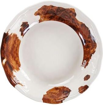 Paseo Road by HiEnd Accents Elsa Cowhide Melamine Serving Bowl, Butterscotch, 1PC